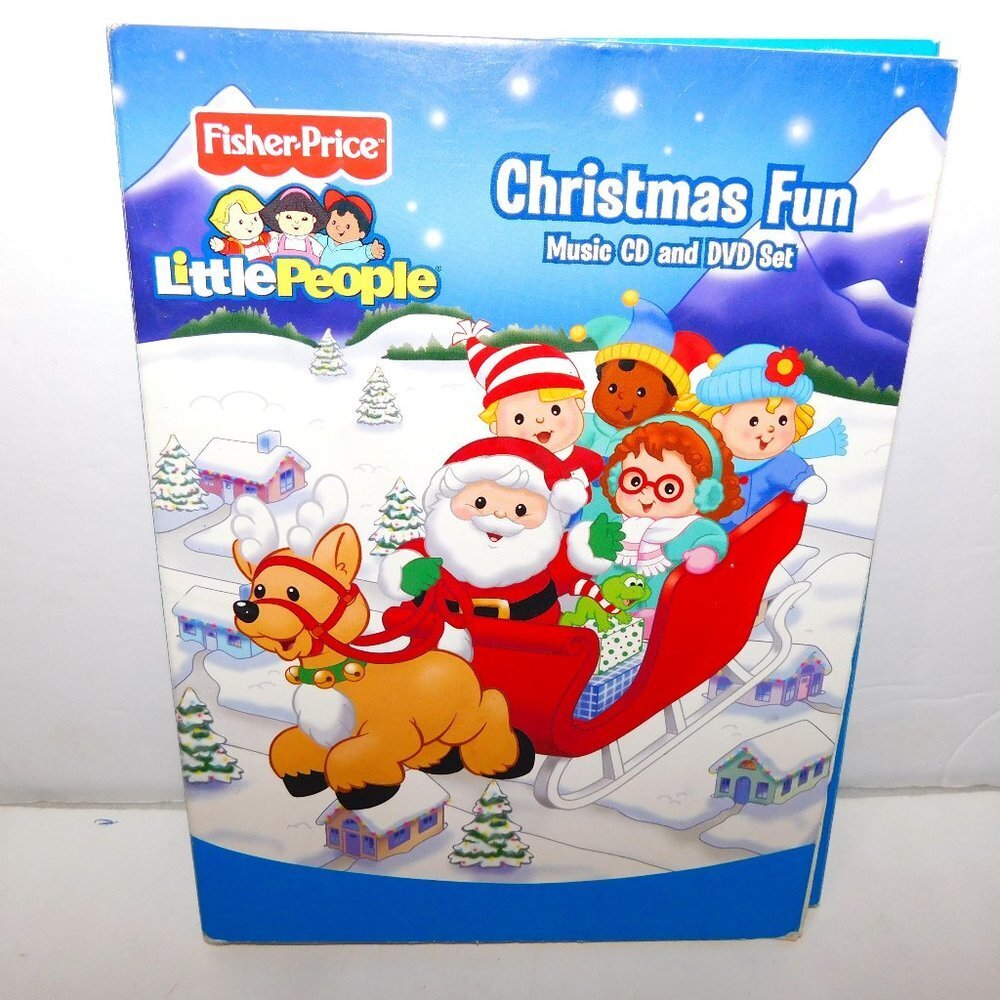Fisher Price Little People CHRISTMAS FUN Music CD & DVD Set for Kids